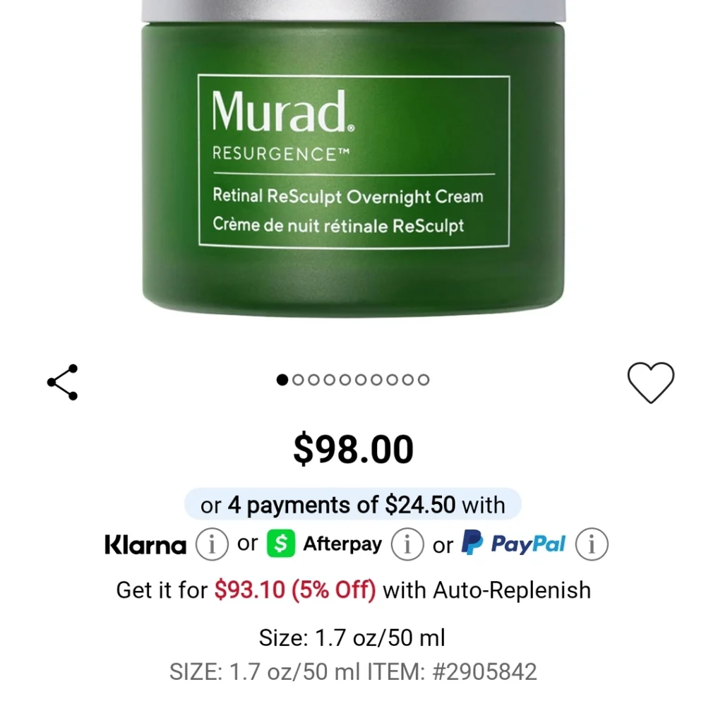 NWOB MURAD RETINAL RESCULPT OVERNIGHT CREAM - Picture 3 of 12